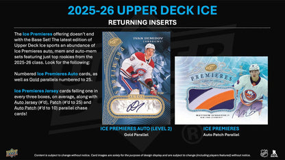 2025/26 Upper Deck Ice Hockey Hobby 16 Box Case