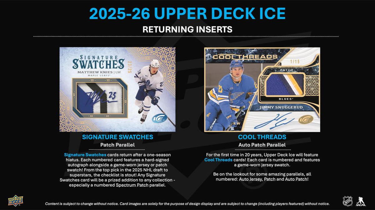 2025/26 Upper Deck Ice Hockey Hobby 8 Box Case