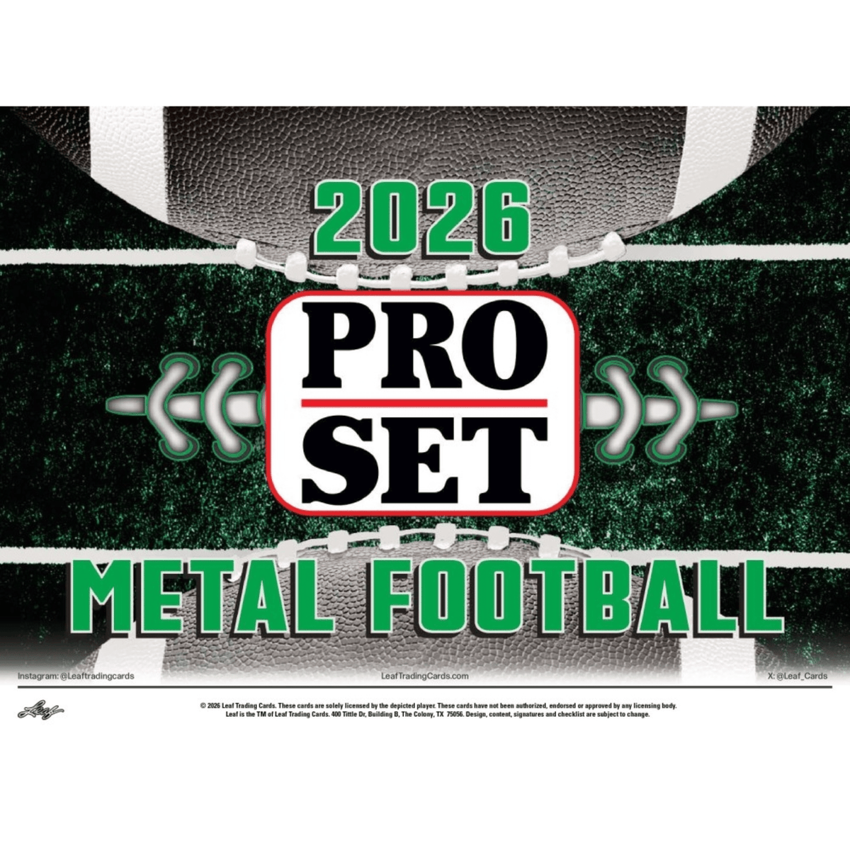 2026 Leaf Pro Set Metal Football Hobby Box
