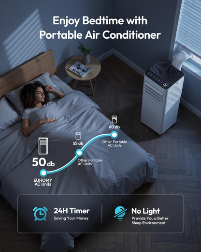 Air Conditioning Unit - Portable Air Conditioner 9000 BTU, 4-in-1 Energy Efficient Cooling & Dehumidifier, Quiet Operation