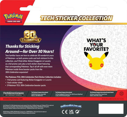 Pokémon TCG: 30th Celebration Tech Sticker Collection (Lucario) - (PREORDER - Release Date Sept. 16, 2026)