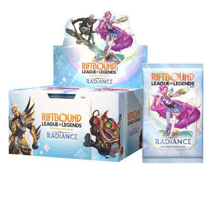 Riftbound Radiance Booster Box Display | League of Legends TCG Expansion Set 5 | 14-Card Booster Packs | 180-Card Set Pool | Showcase Cards, Champions, Units & Spells Collectible Trading Cards (PREORDER - Release Date October 23, 2026)