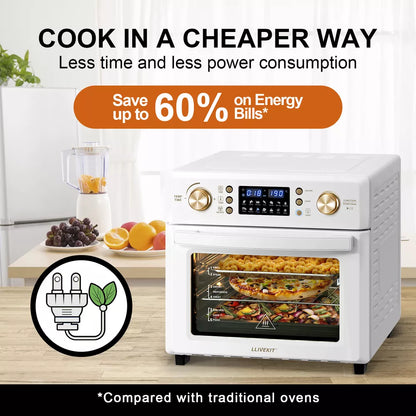 26L Air Oven Oil Free Air Fryer 360° Hot Air Circulation Low Fat Healthy Cooker